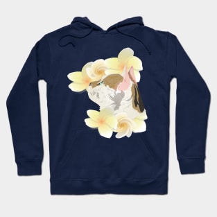 Plumeria and Purrs Hoodie